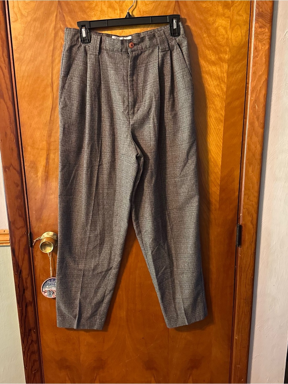 Lee David vintage  Plaid  pleated Tailored Trousers for Women size 6